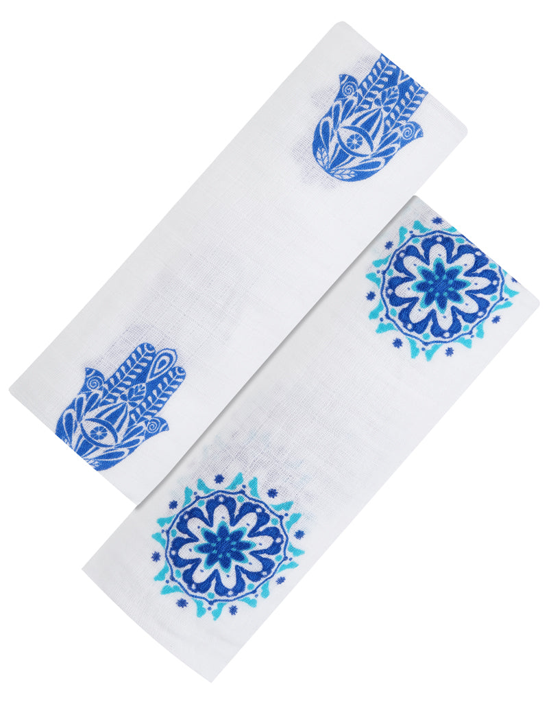 ORGANIC SWADDLE SET - PROTECTOR SERIES (Hamsa + Mandala)