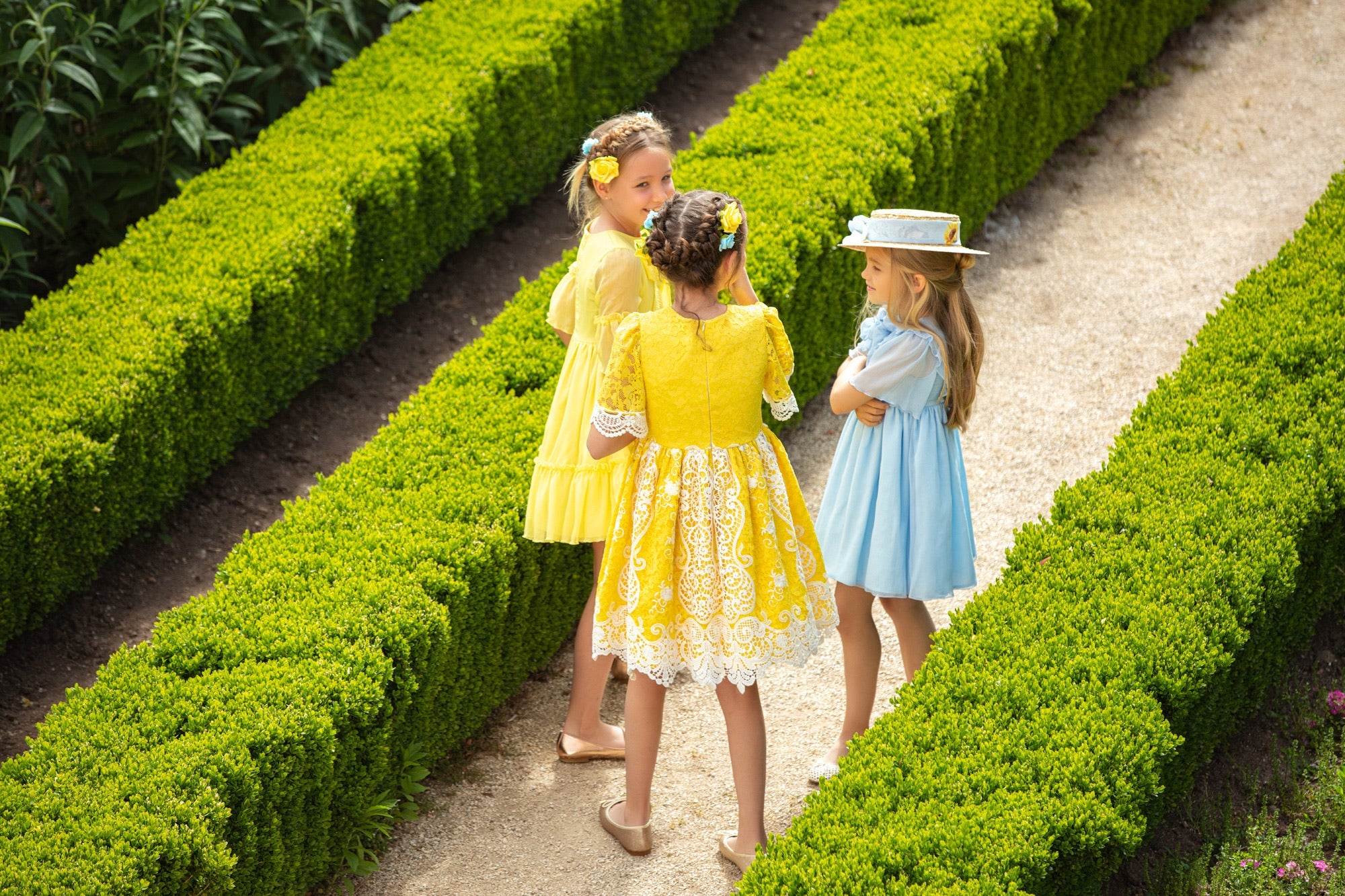 Lace And Yellow Party Dress