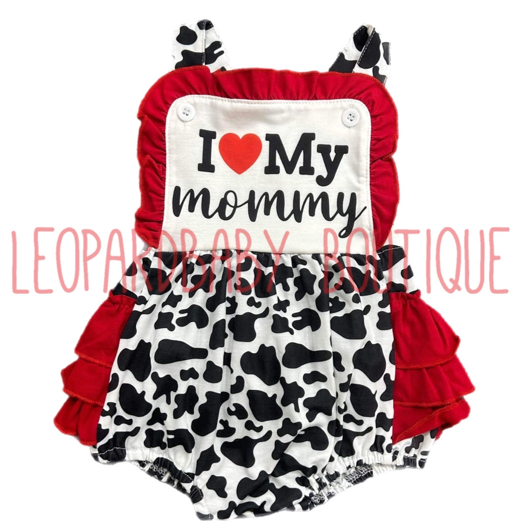 Cow I Love My Mommy Romper