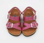 Hamptons Footbed Sandals - Metallic Pink