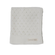Vanilla Pointelle Knit Blanket (Ships June 8)
