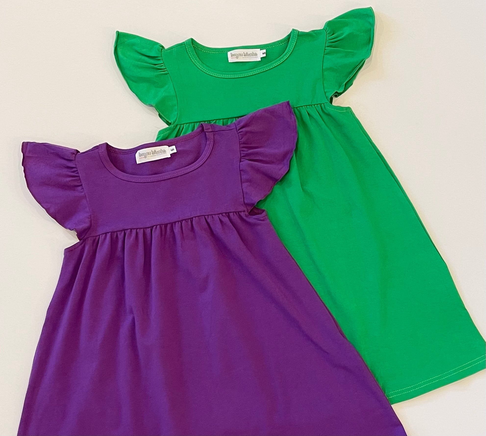Flutter Sleeve Dress—green