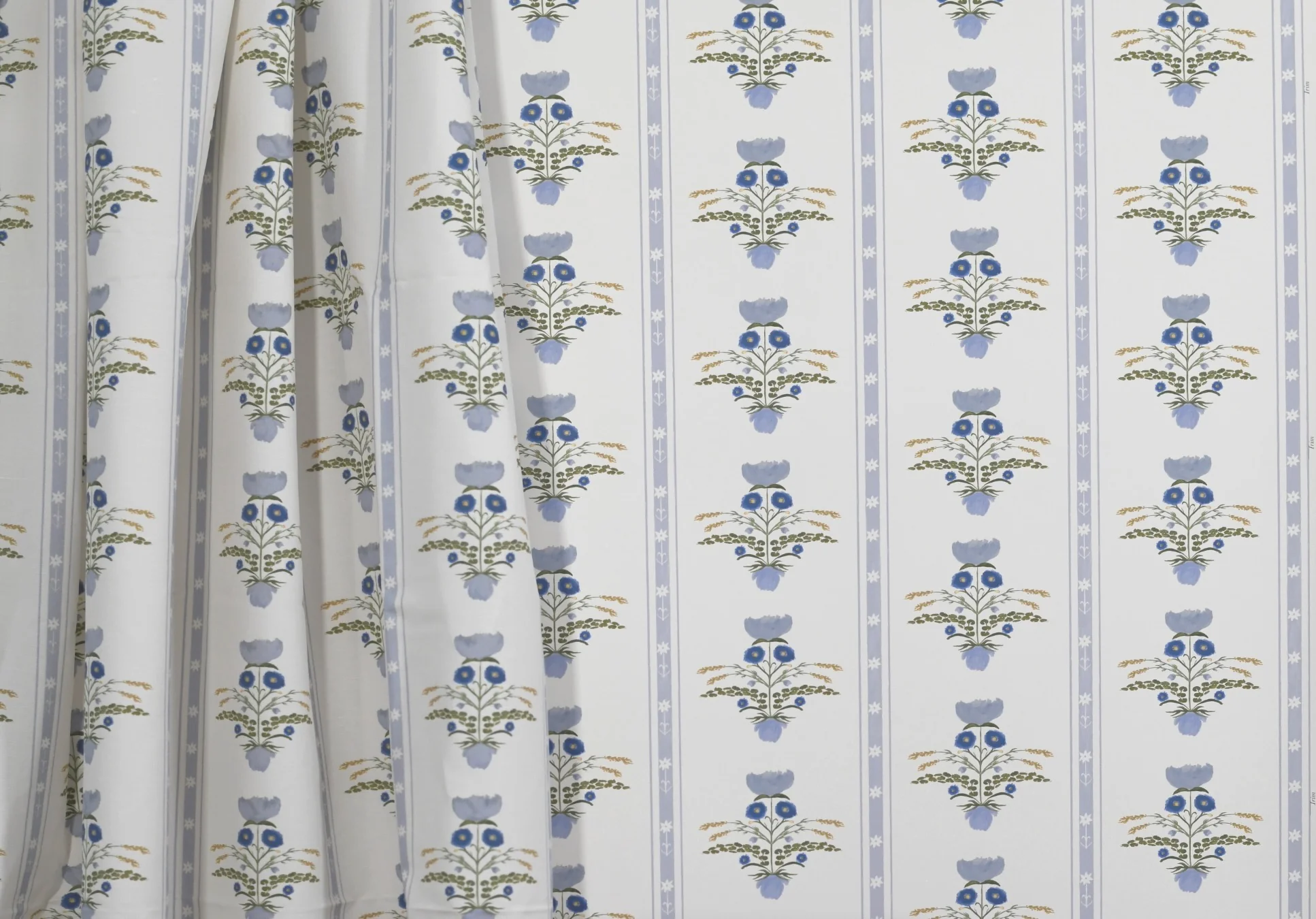 Lotus Garden In Blue- Fabric