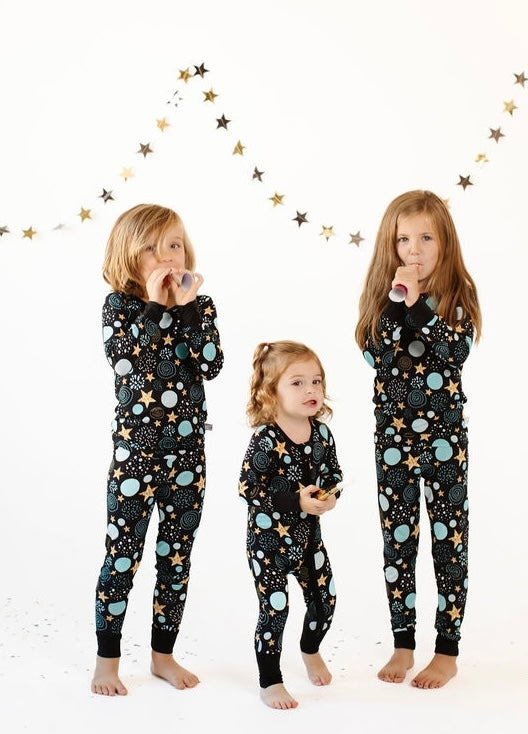 New Year's Eve Celebration Two Piece Bamboo Pajama Set