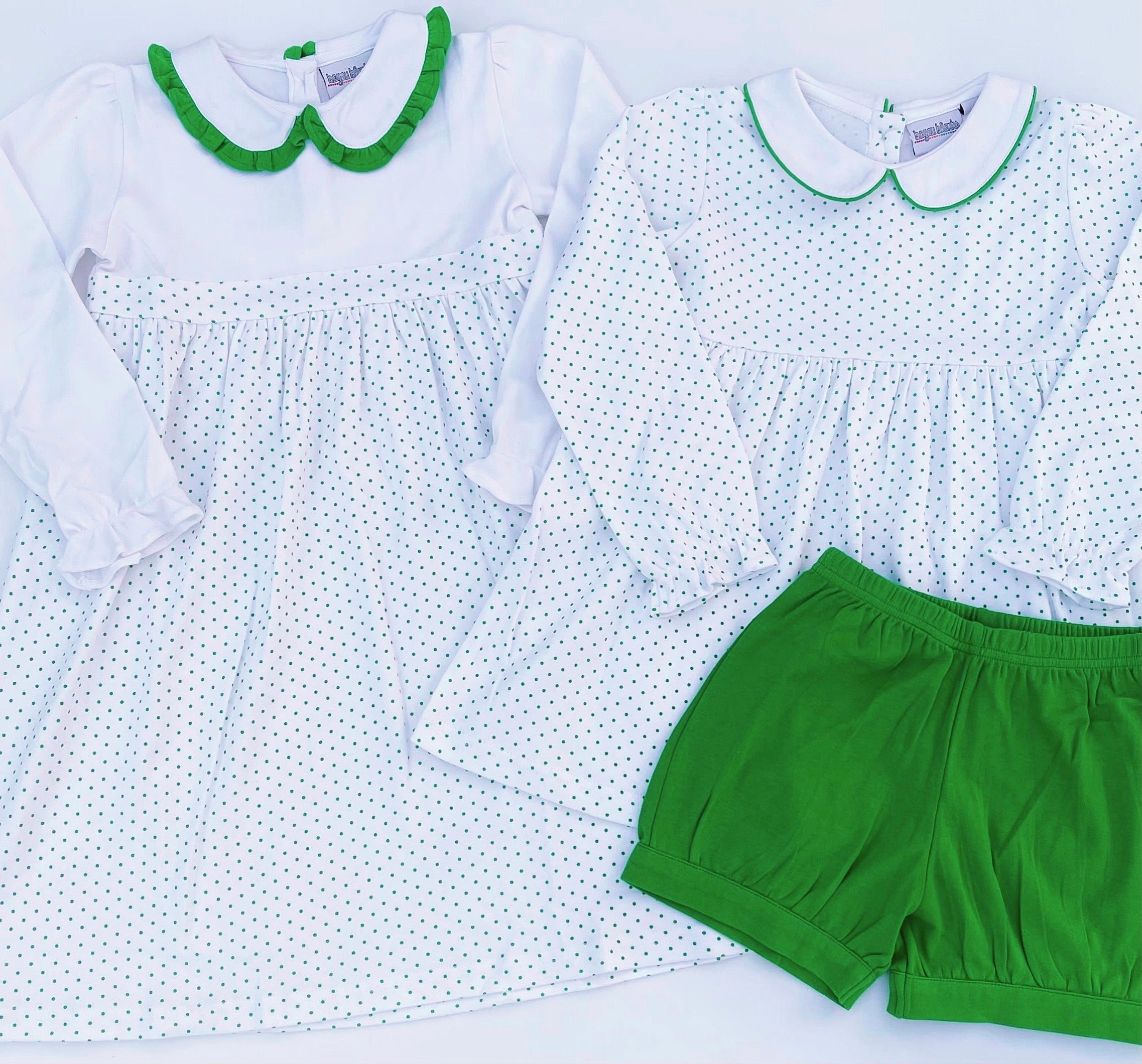 Peter Pan Knit Float Top With Banded Shorts - Green