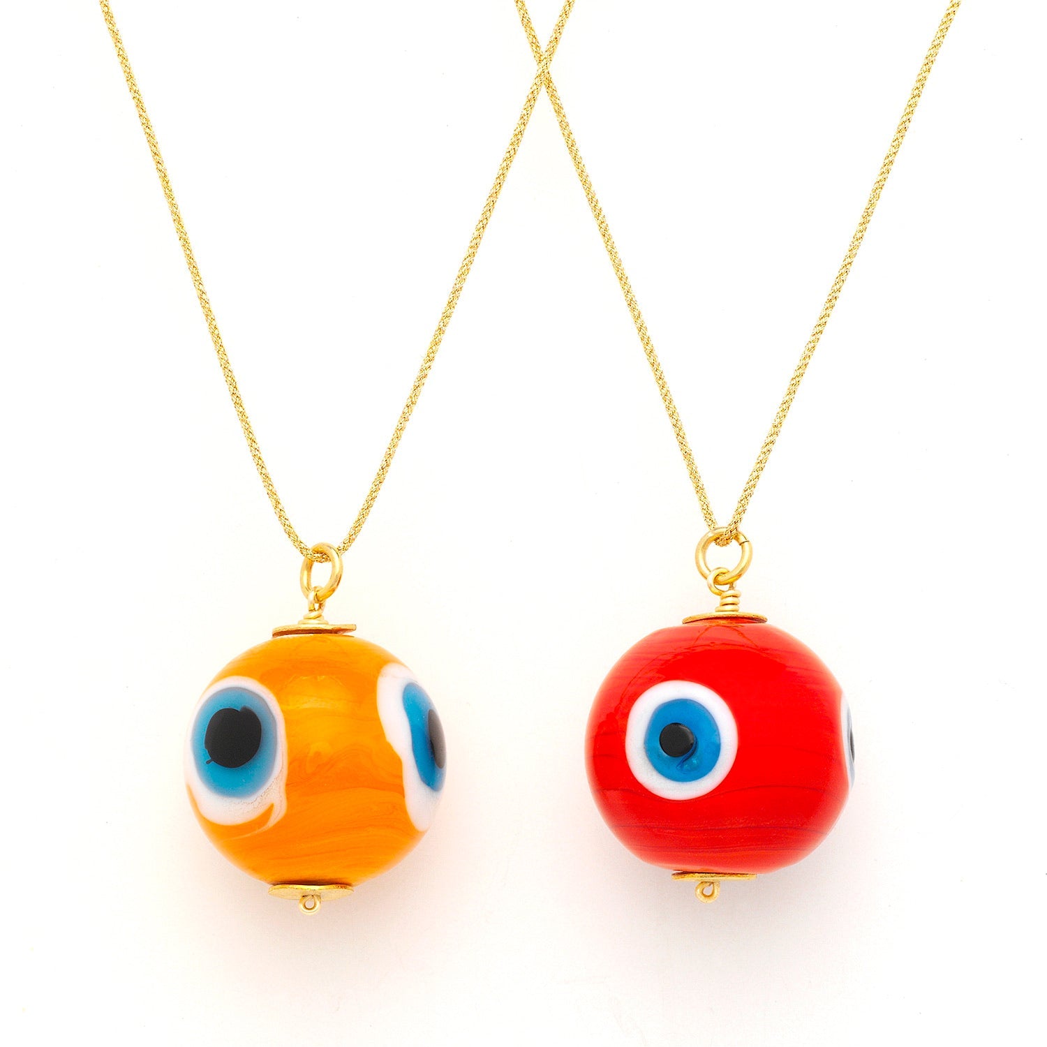 Tropical Evil Eye Pendant Necklace
