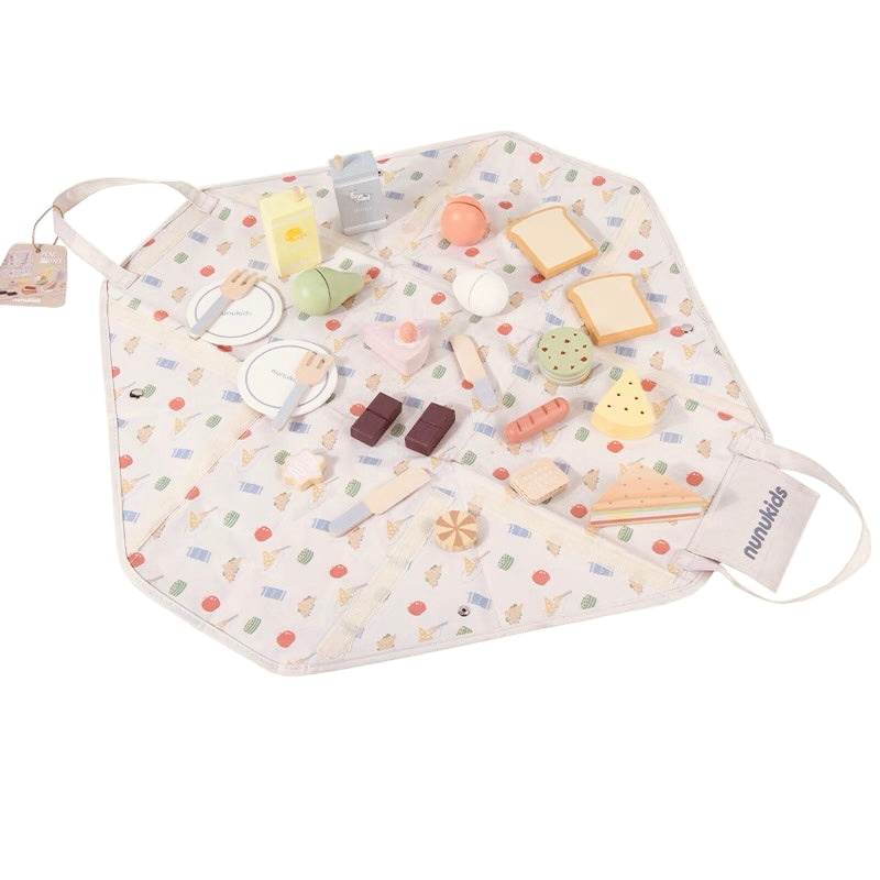 24 Pcs Wooden Picnic Pack Play Set