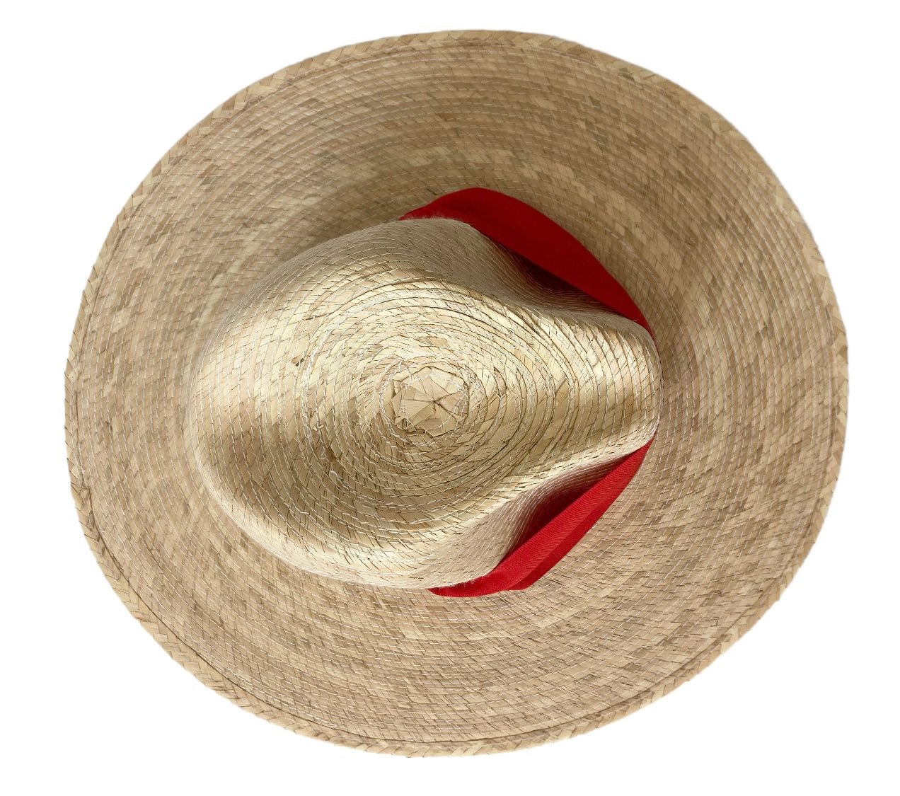 Zinnia Sun Hat - Red Wide & Short Grosgrain Ribbon