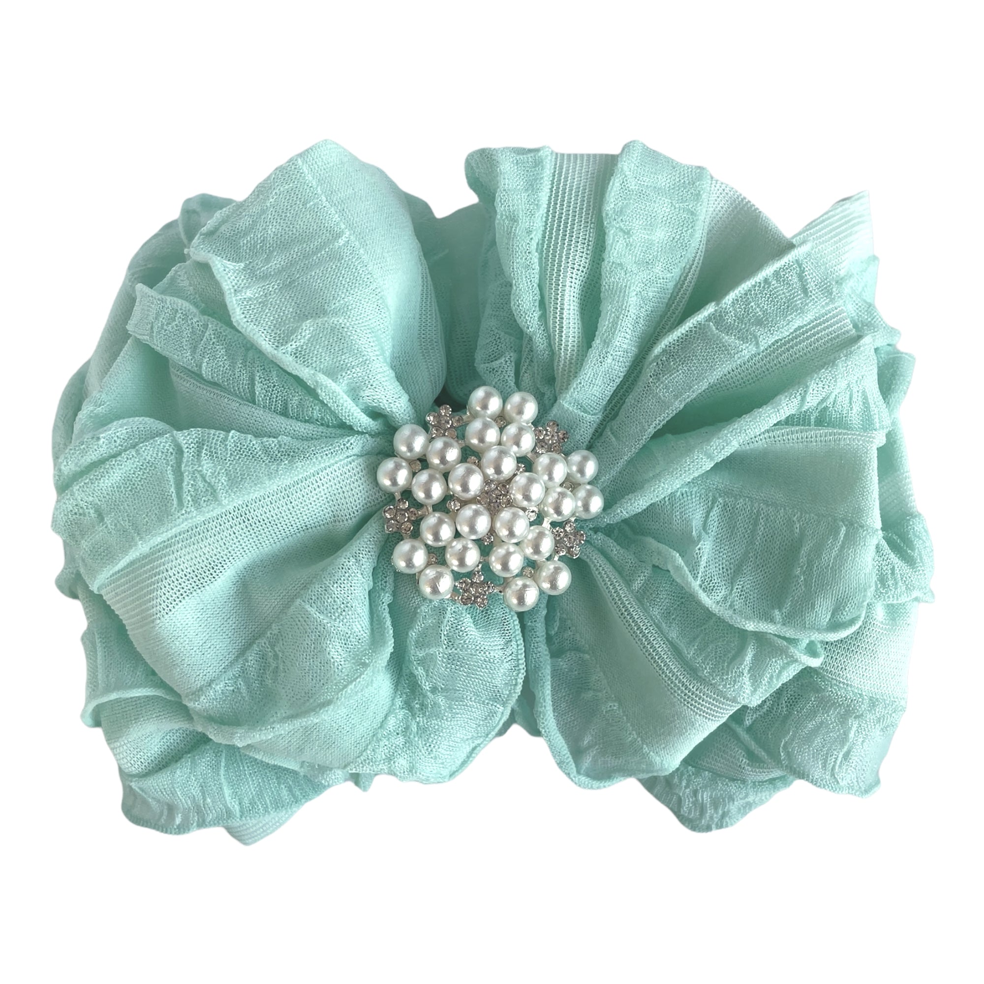 Pearl Embellished Signature Ruffled Baby Headband