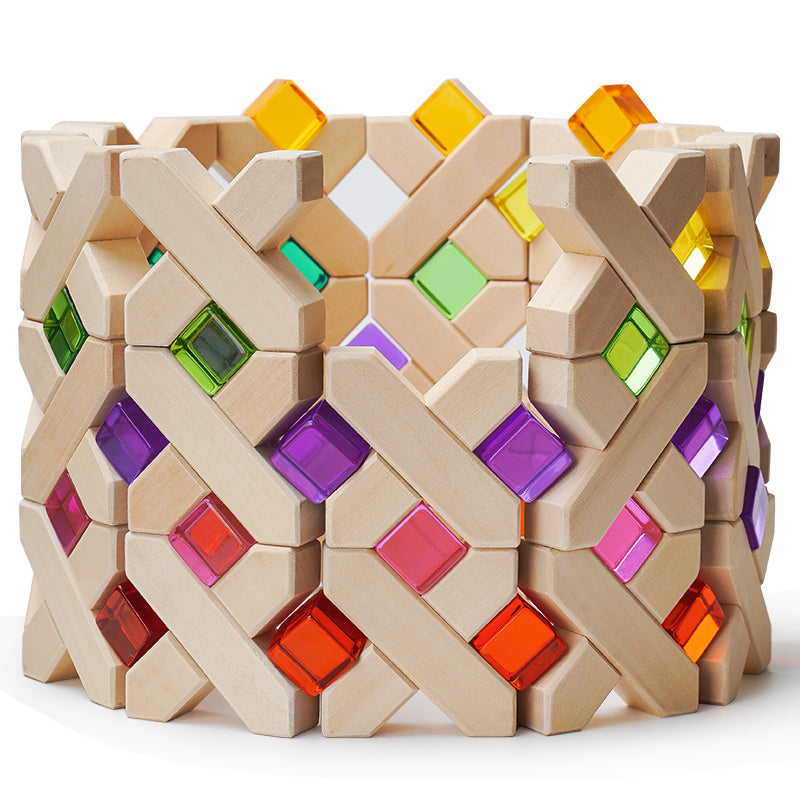 80 Pcs Combination Set With 32 X-shape And 48 Lucite Cubes