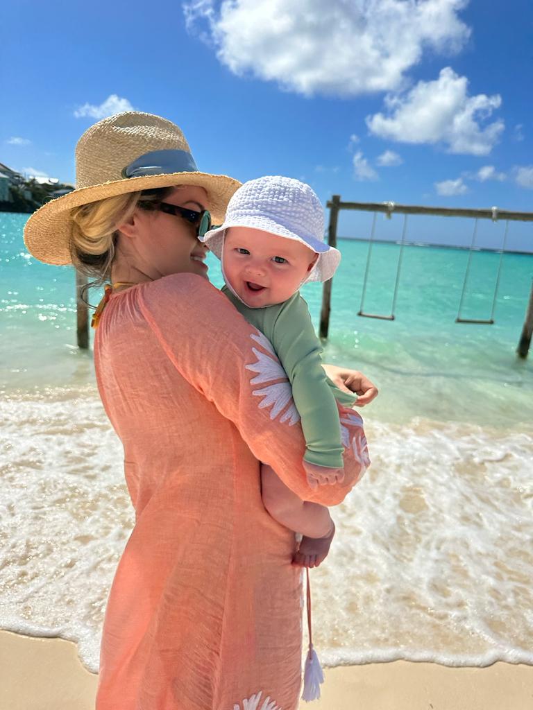 Oleander Sun Hat - Wide White Grosgrain Ribbon