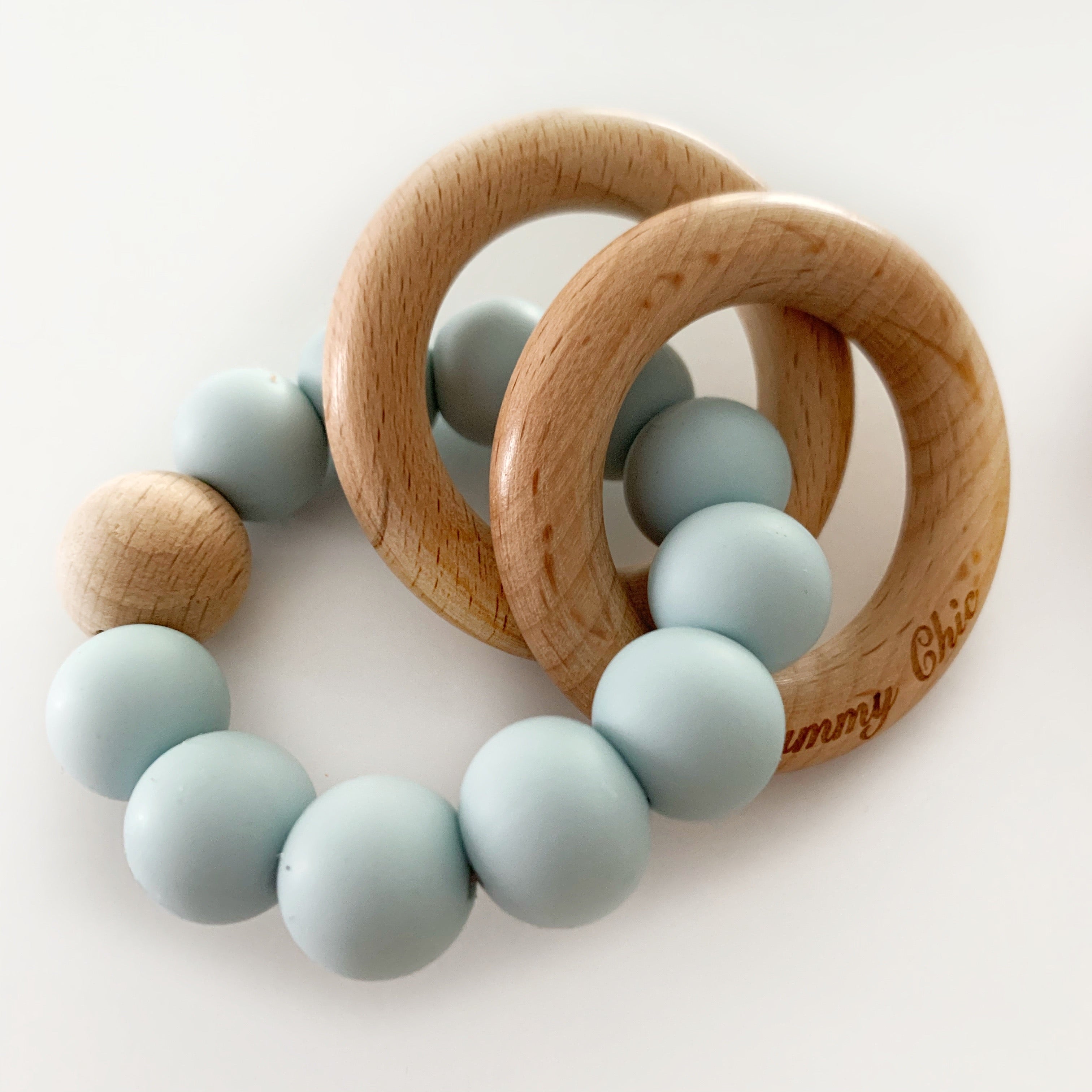 Teether Rattle With Baby Wood Rattle For Eye-hand Coordination