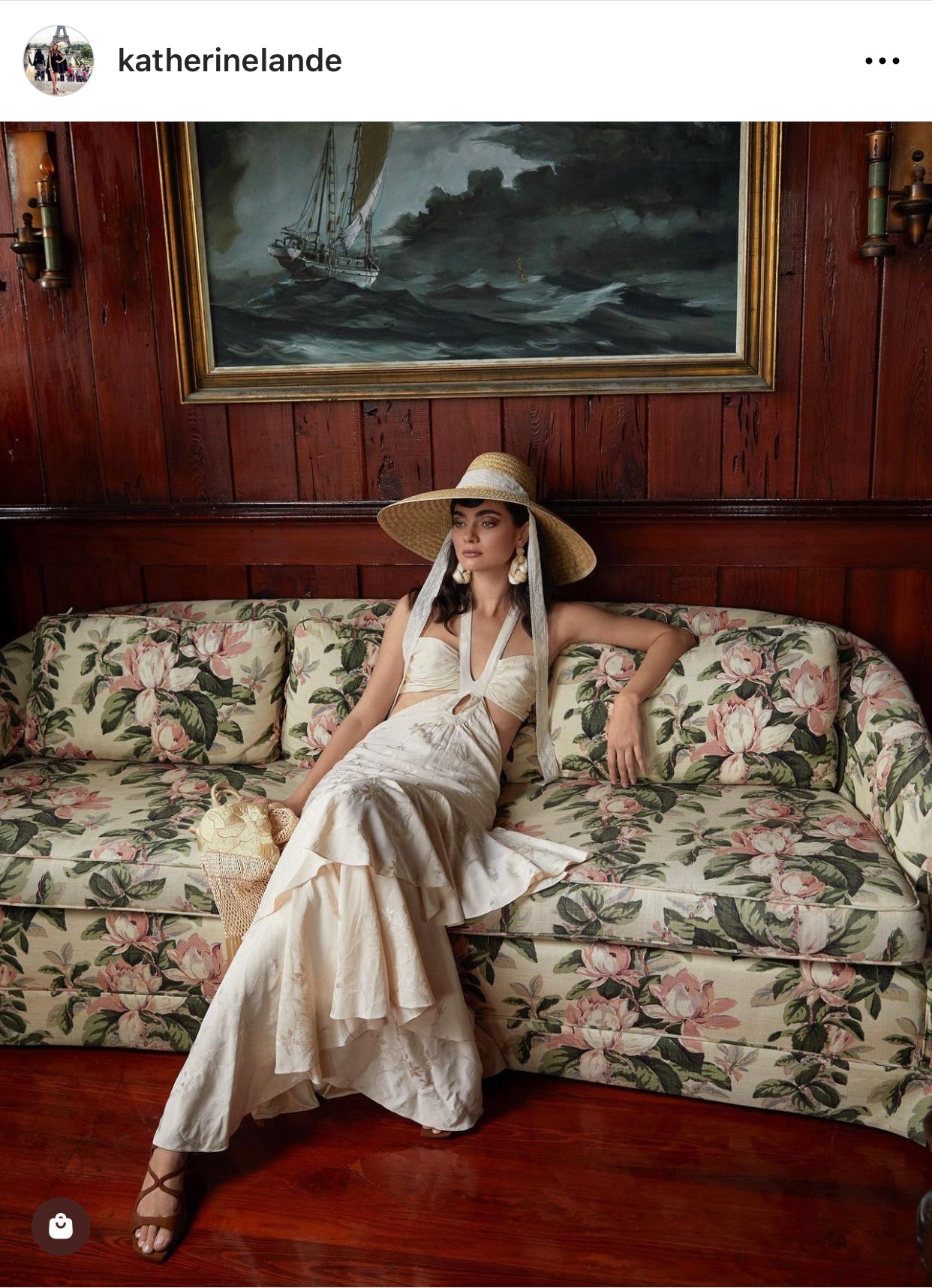 Geranium Sun Hat - Long Chocolate Brown Grosgrain Ribbon