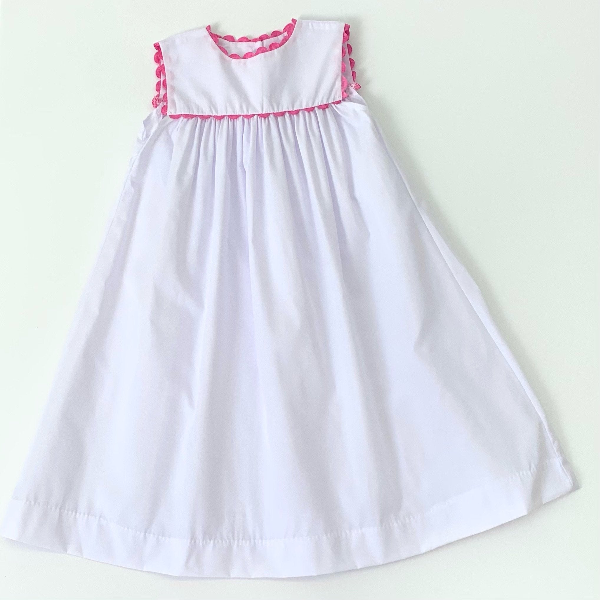 White Dress With Ric Rac Trim