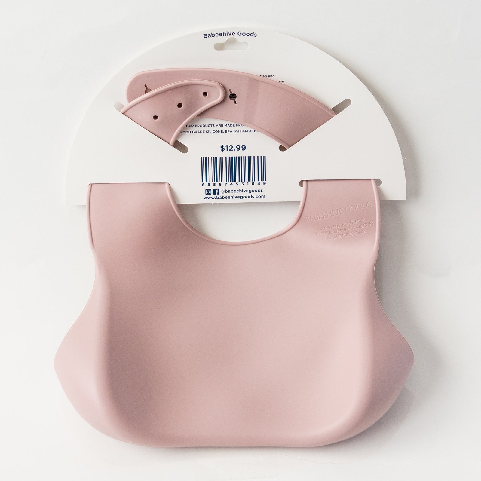 Dusty Rose Silicone Baby Bib