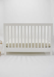 Oat Ribbed Crib Sheet