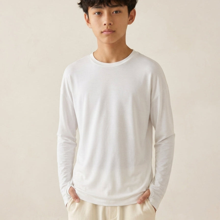 Teens’ Ultra Soft Tencel™ Micro Modal Long Sleeve Thumb-tee