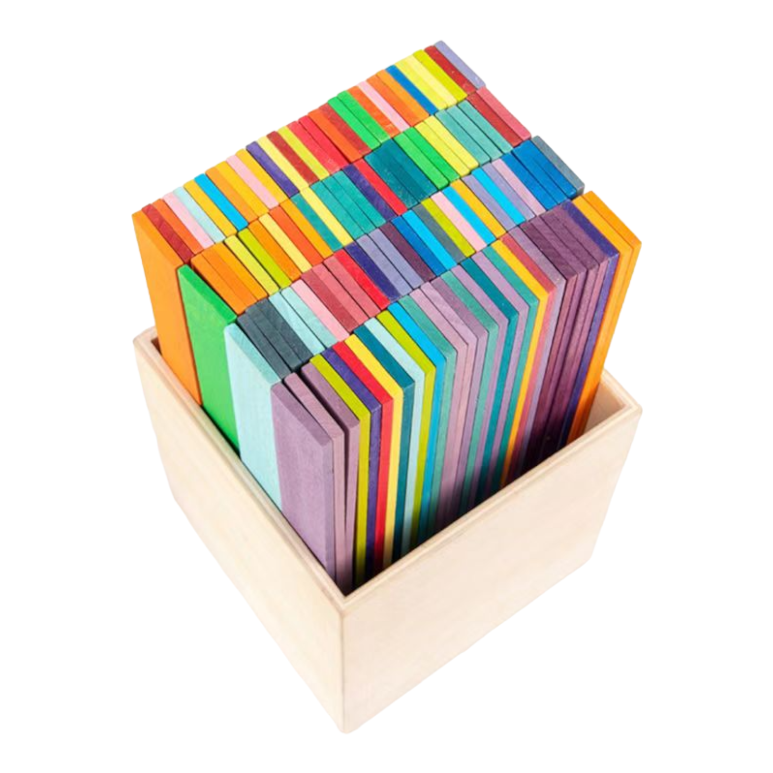 120 Pcs Stained Leonardo Building Sticks - Da Vinci's Bridge