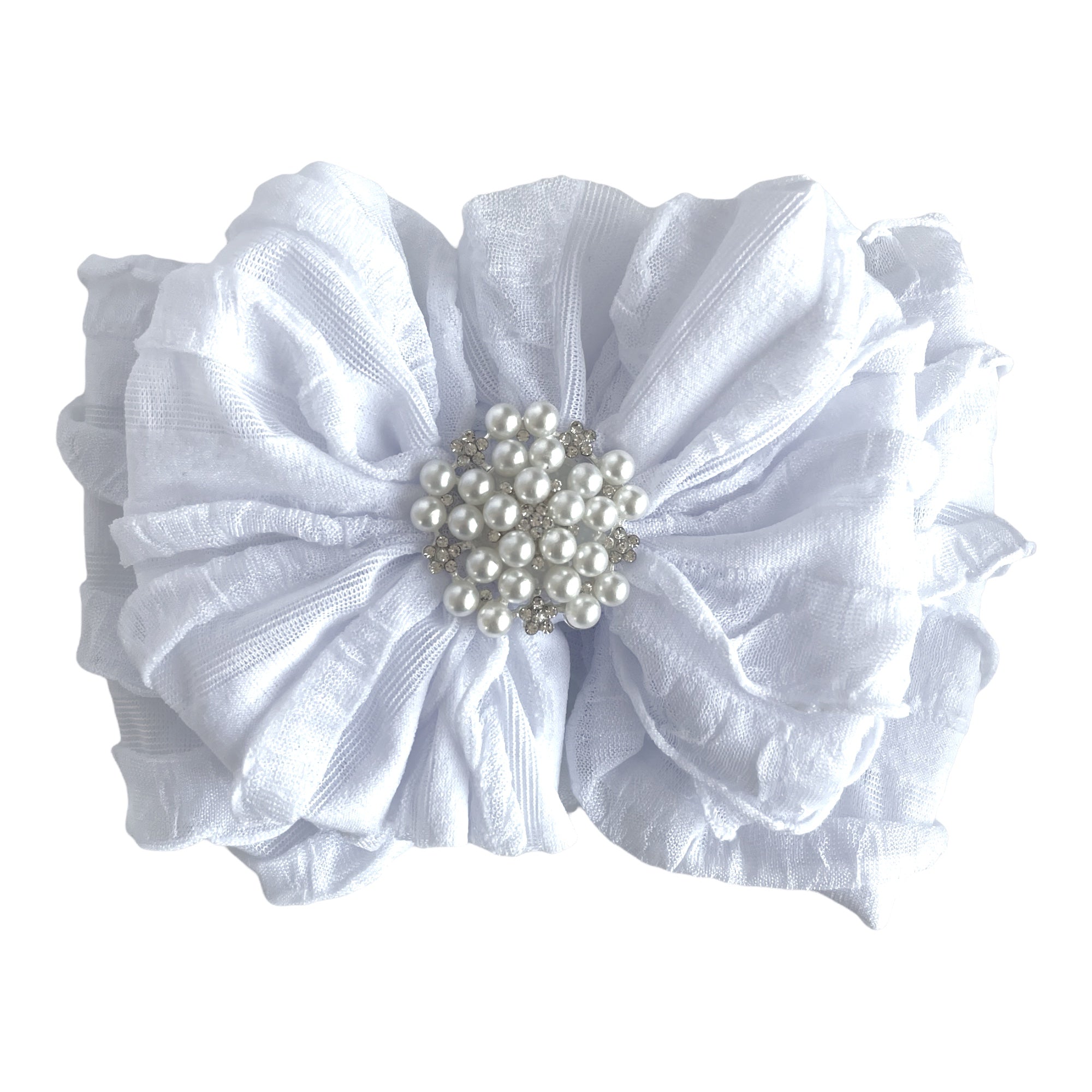 Pearl Embellished Signature Ruffled Baby Headband