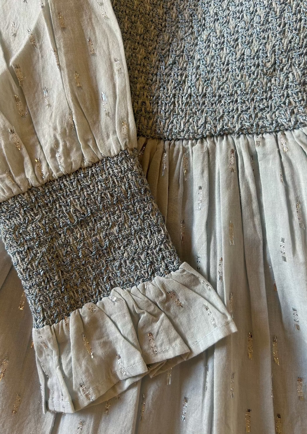 Harlow | Cotton Sparkle Dress | Baby Blue
