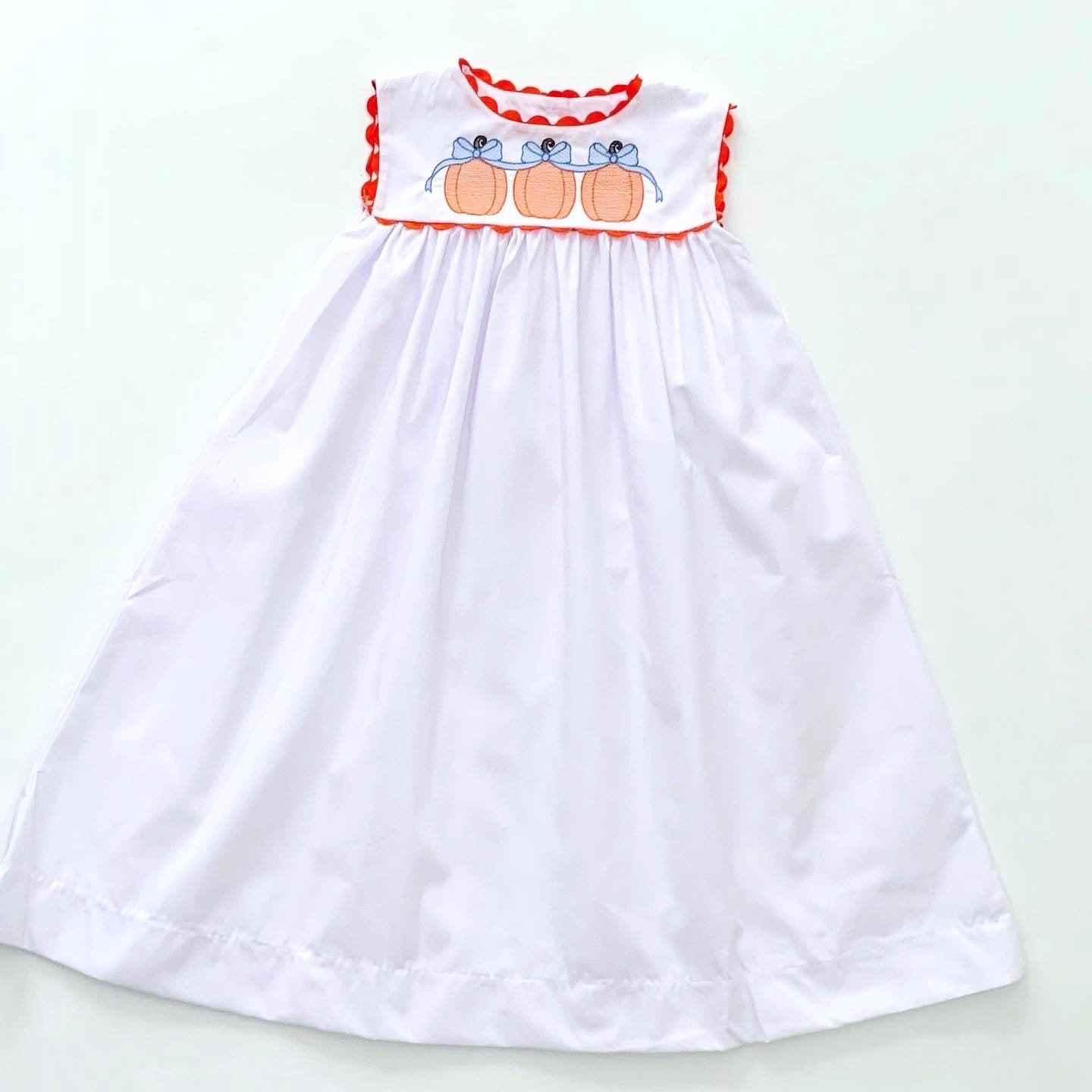 White Dress With Ric Rac Trim