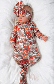 Boho Rainbow Floral Gown And Headband Set