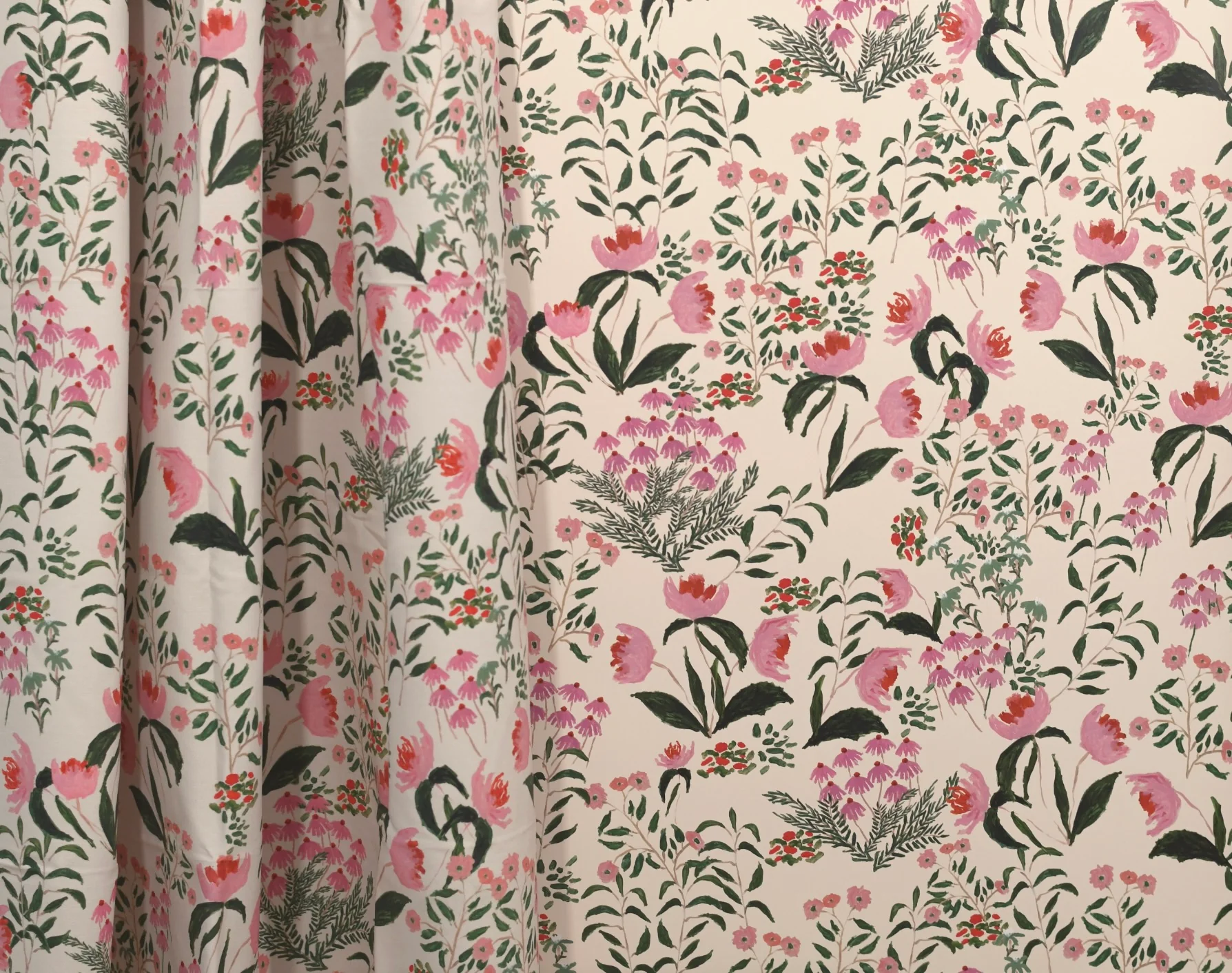 Wild French Garden In Blush- Fabric