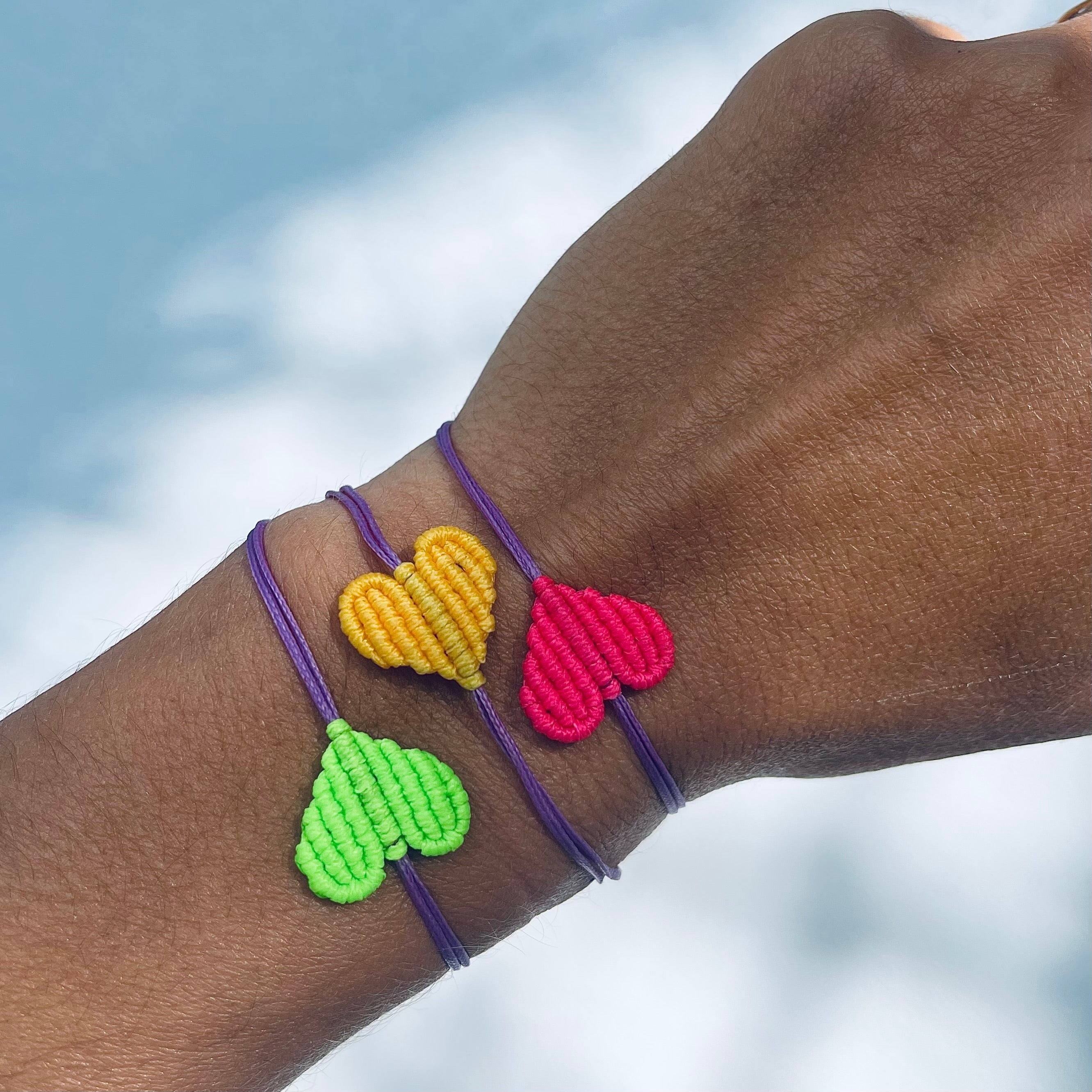 Neon Heart Bracelet