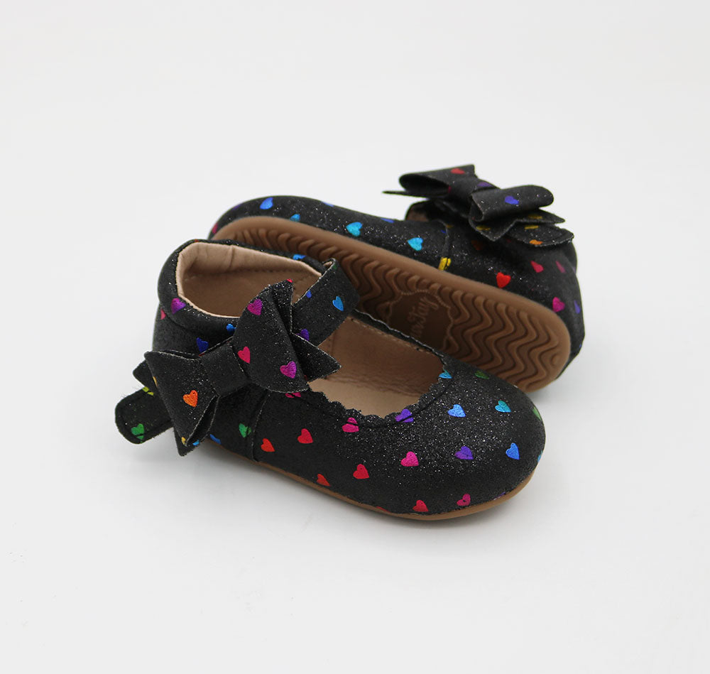 Lilien - Black - Multicolor Hearts