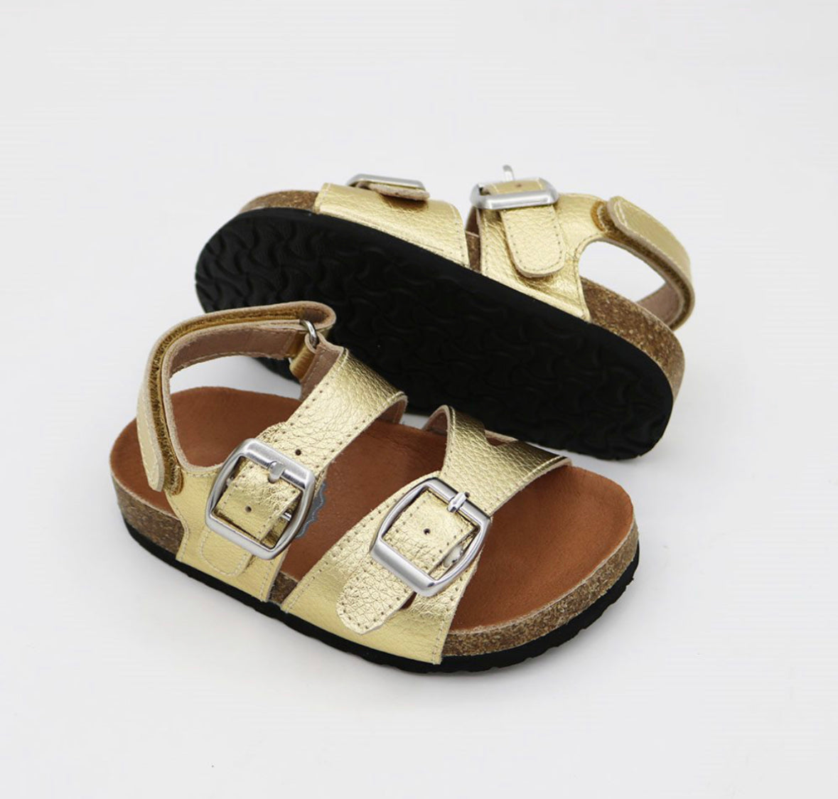 Hamptons Footbed Sandals - Gold