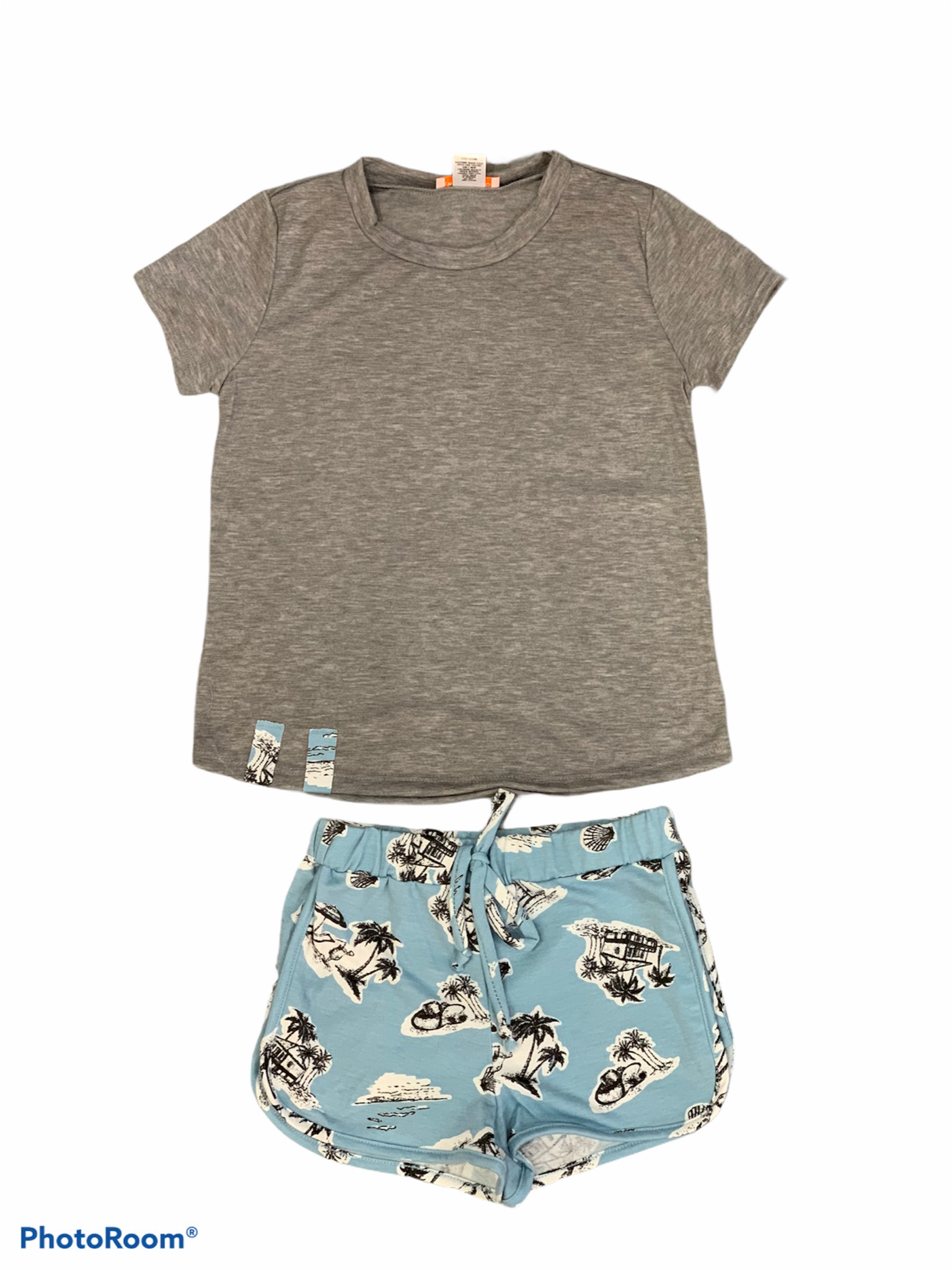 Tweenstyle - Blue Palm Print Pullover Hoodie
