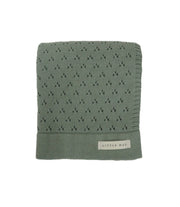 Mint Pointelle Knit Blanket (Ships June 8)