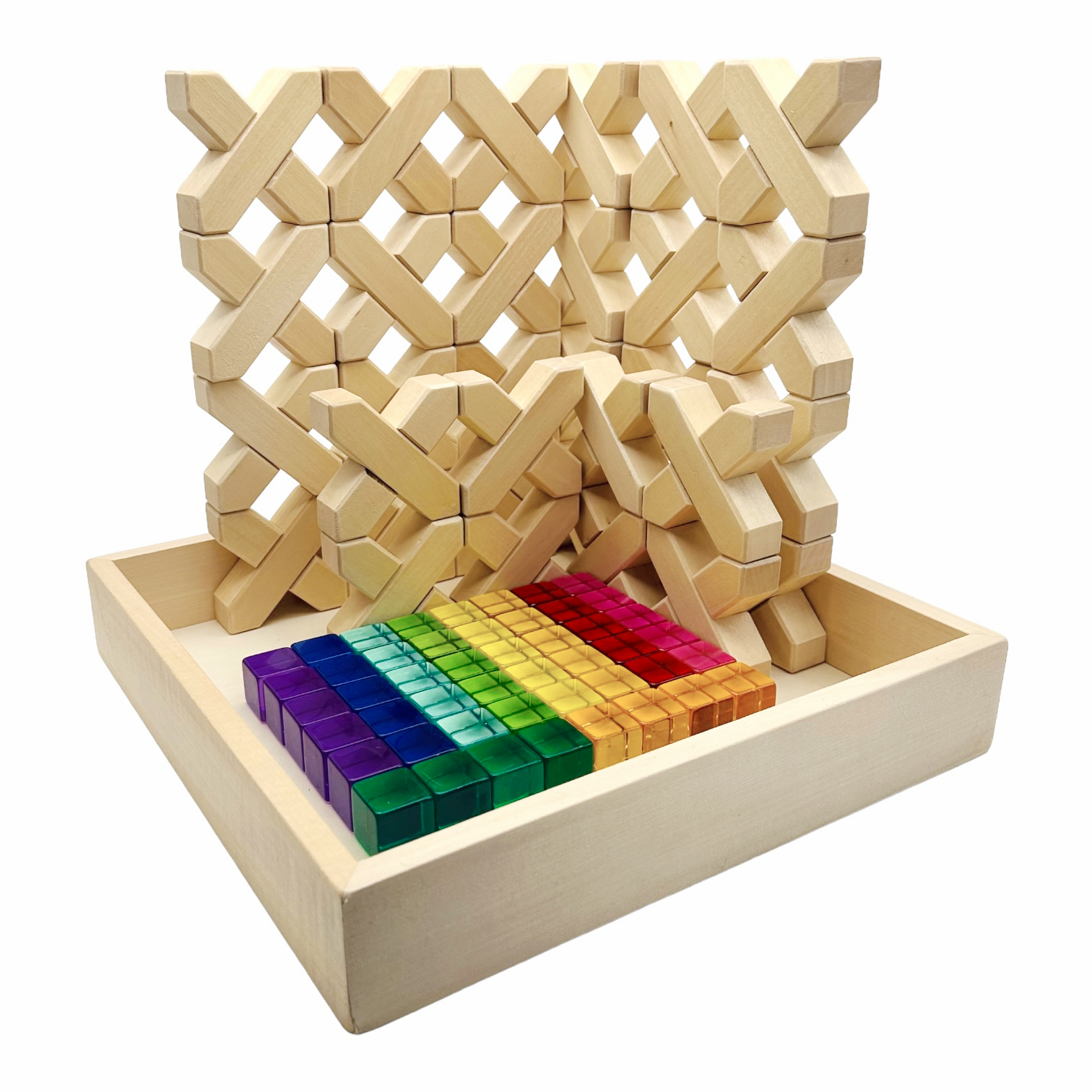 80 Pcs Combination Set With 32 X-shape And 48 Lucite Cubes