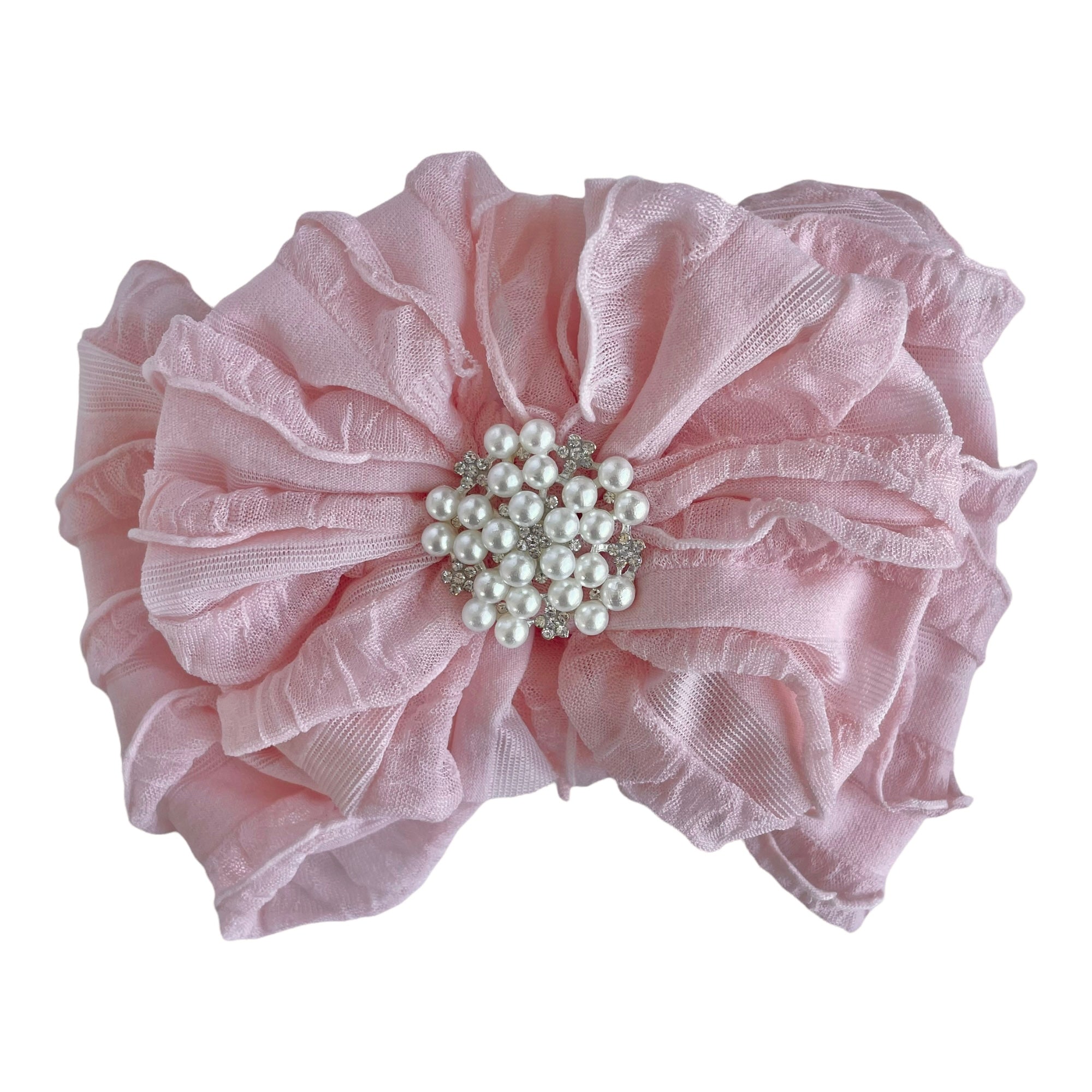 Pearl Embellished Signature Ruffled Baby Headband