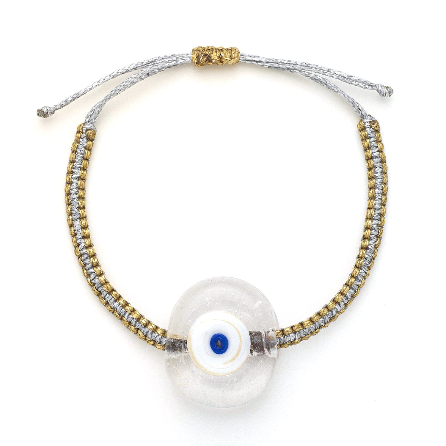 Transparent Murano Evil Eye Bracelet