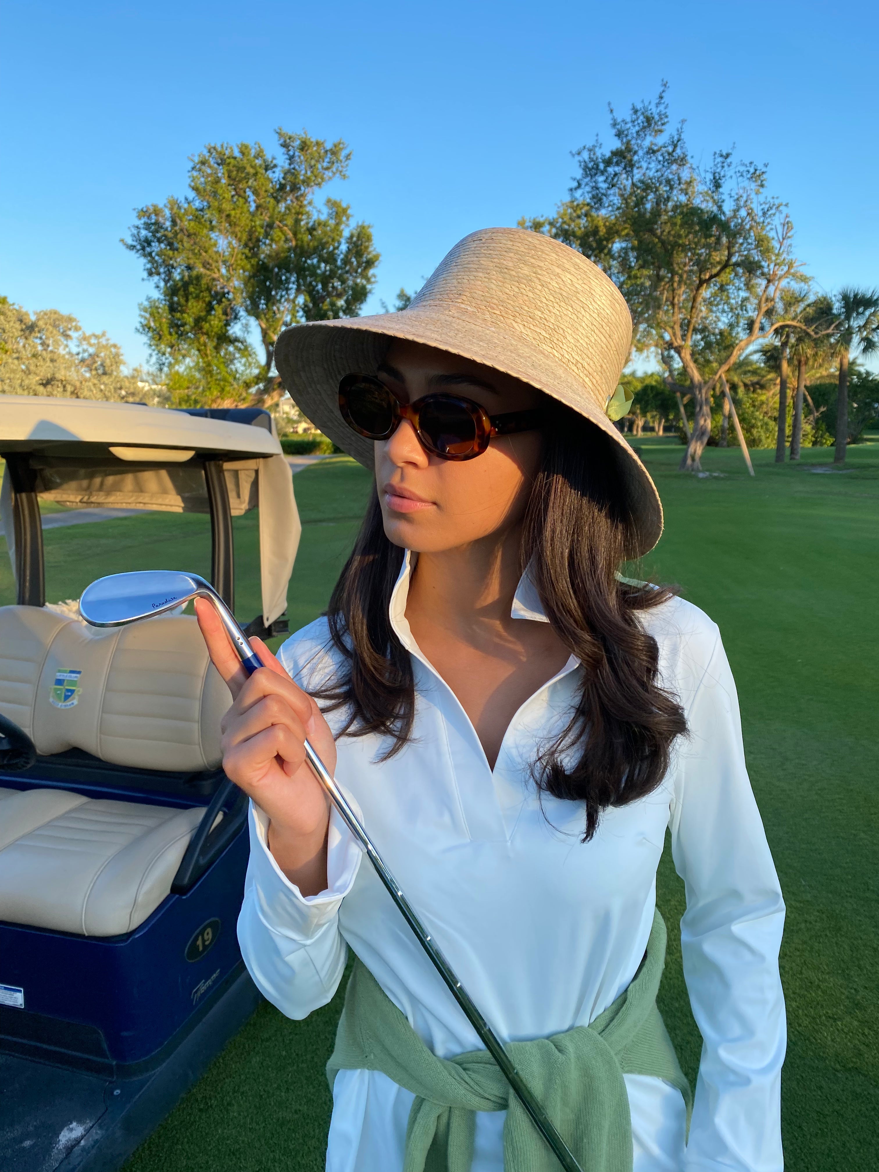 Clematis Bucket Hat - Check Block Print Hat Scarf