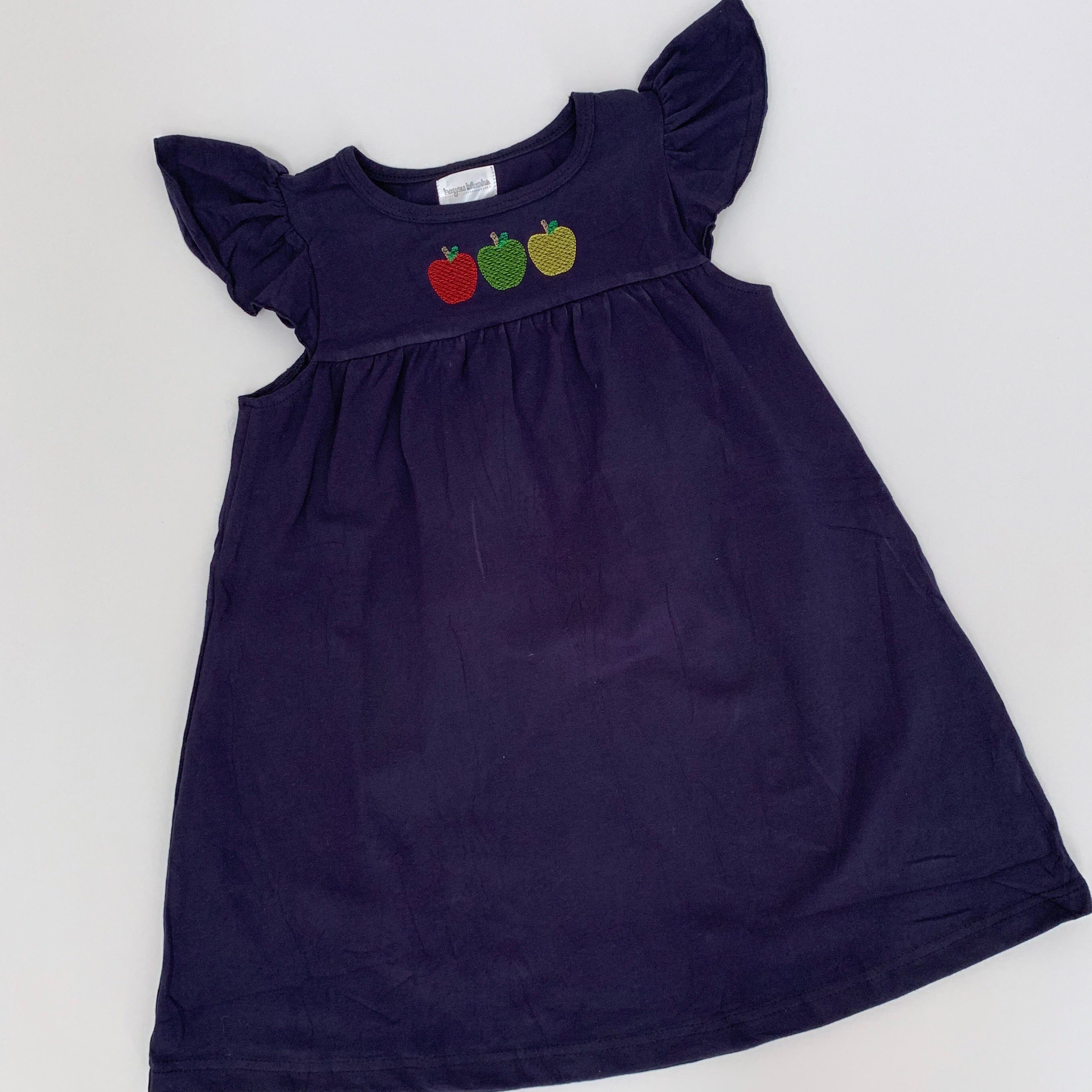 Flutter Sleeve Dress - Navy