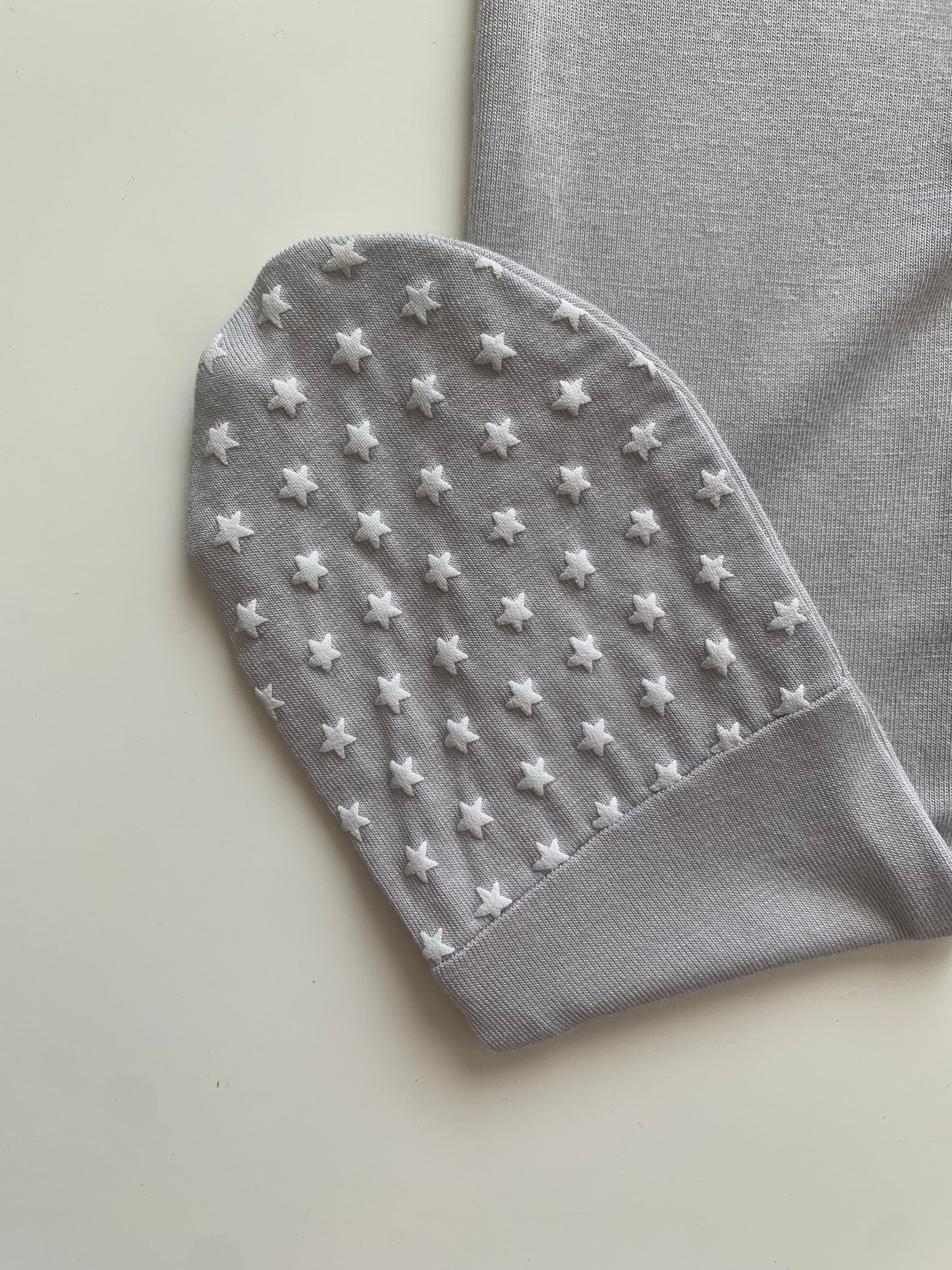 Silver Zippered Footie