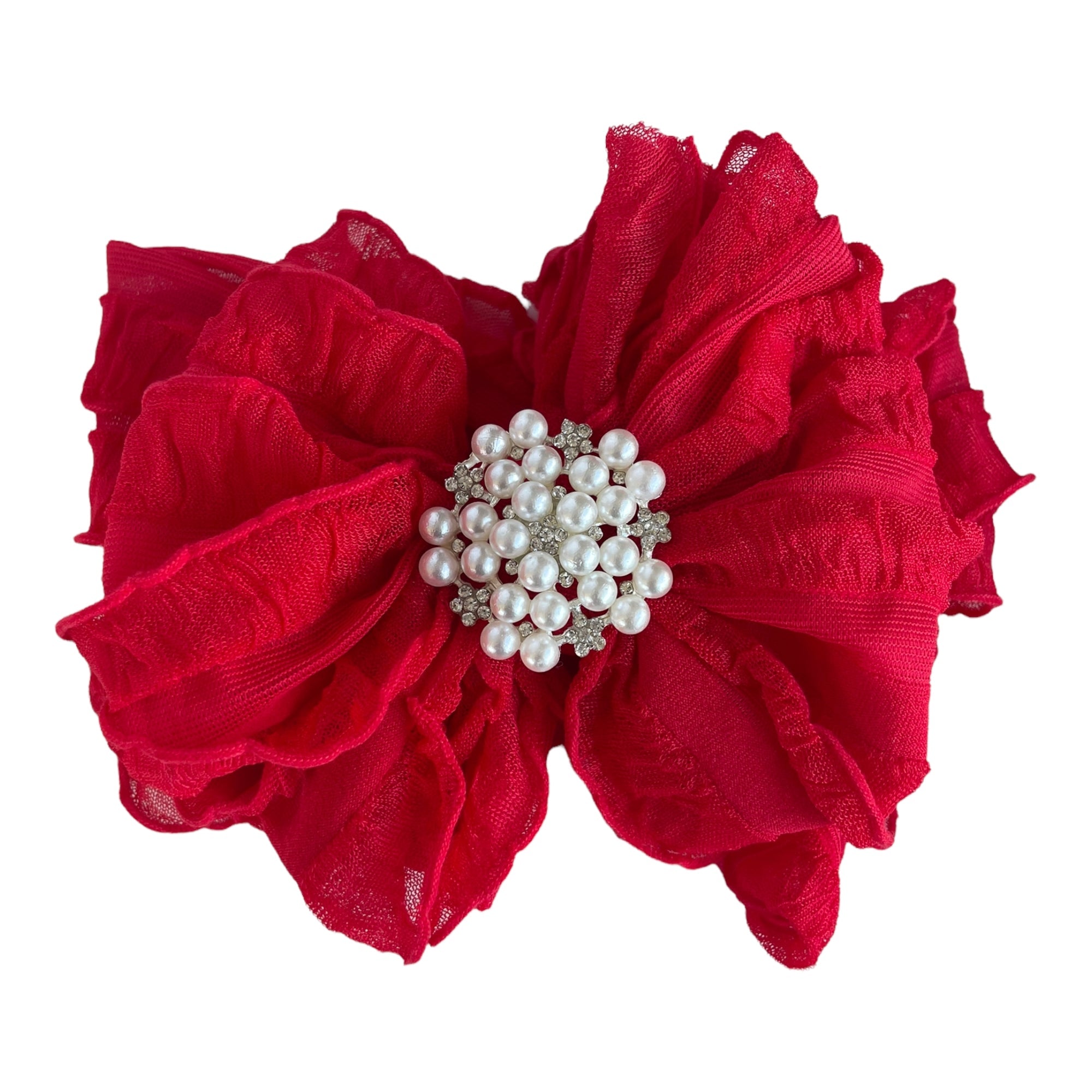 Pearl Embellished Signature Ruffled Baby Headband