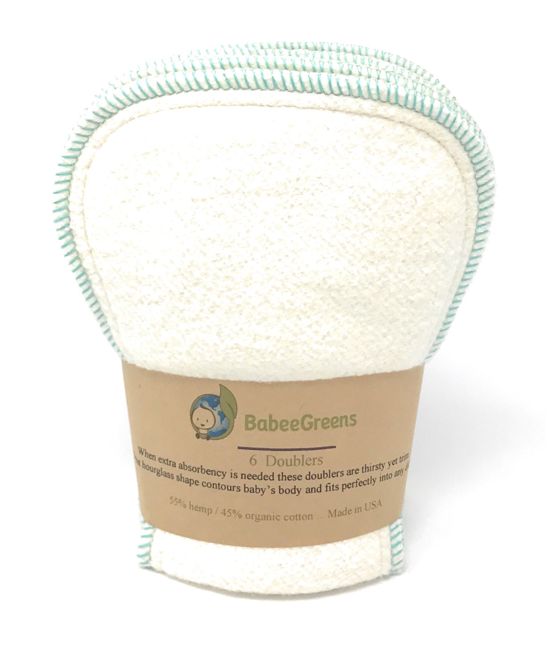 Hemp/cotton Diaper Bundle (pack Of 6) With Doublers Liners