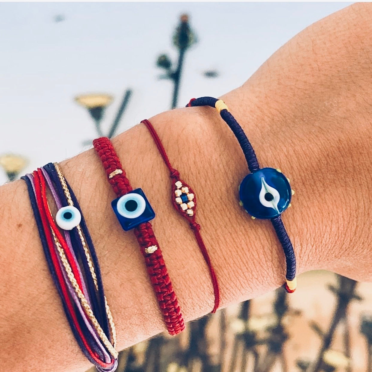 Sterling Silver Evil Eye Bracelet