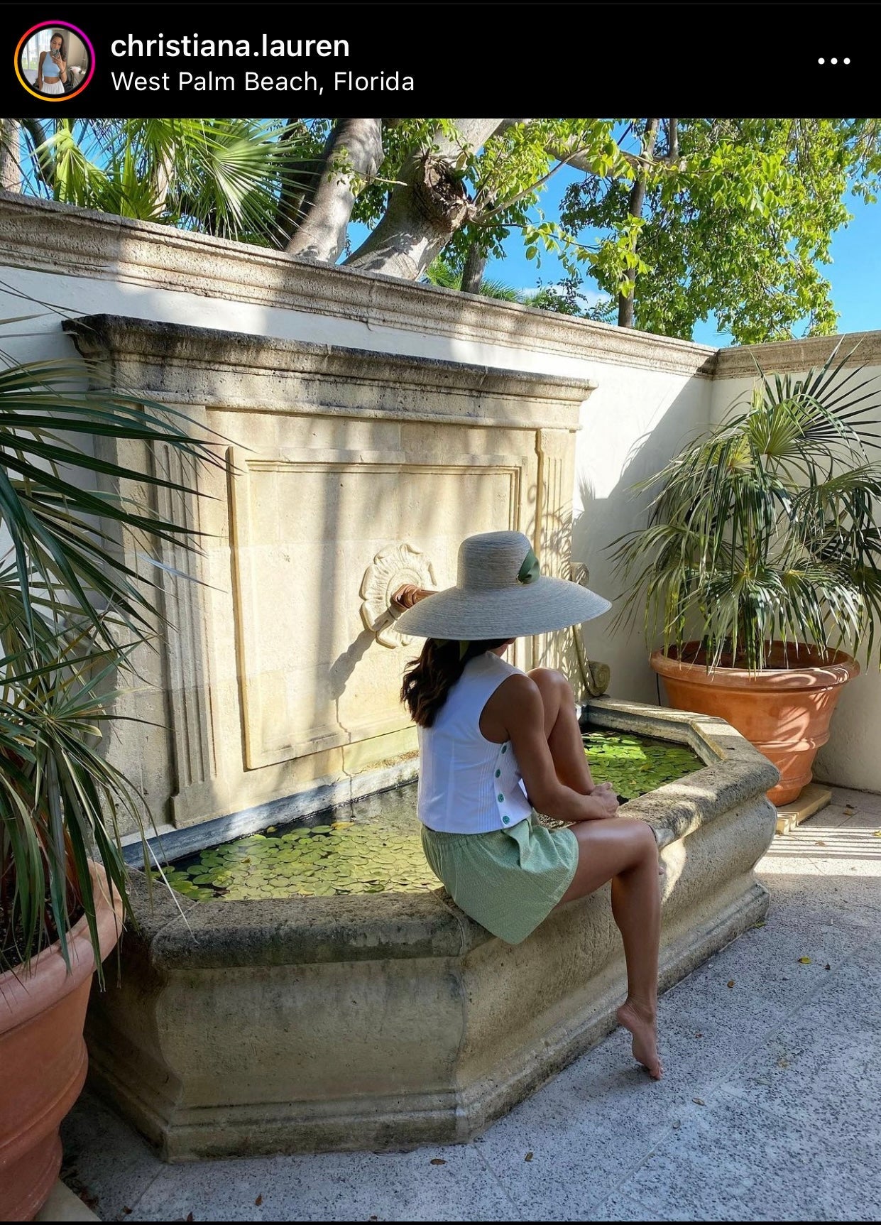 Daisy Sun Hat - French Blue Grosgrain Ribbon