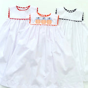 White Dress With Ric Rac Trim