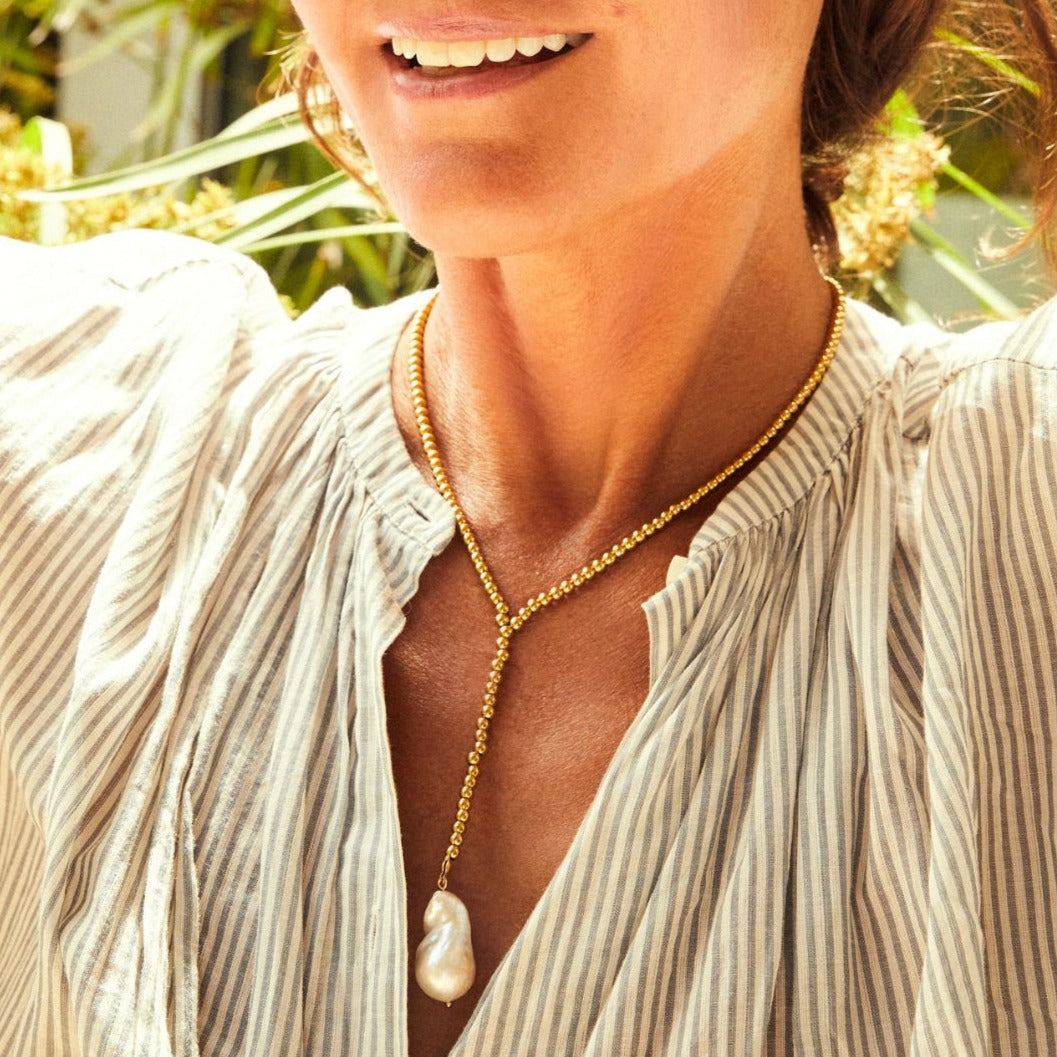 Le Catch X Oiya 2.0: Freshwater Baroque Pearl Beaded Necklace