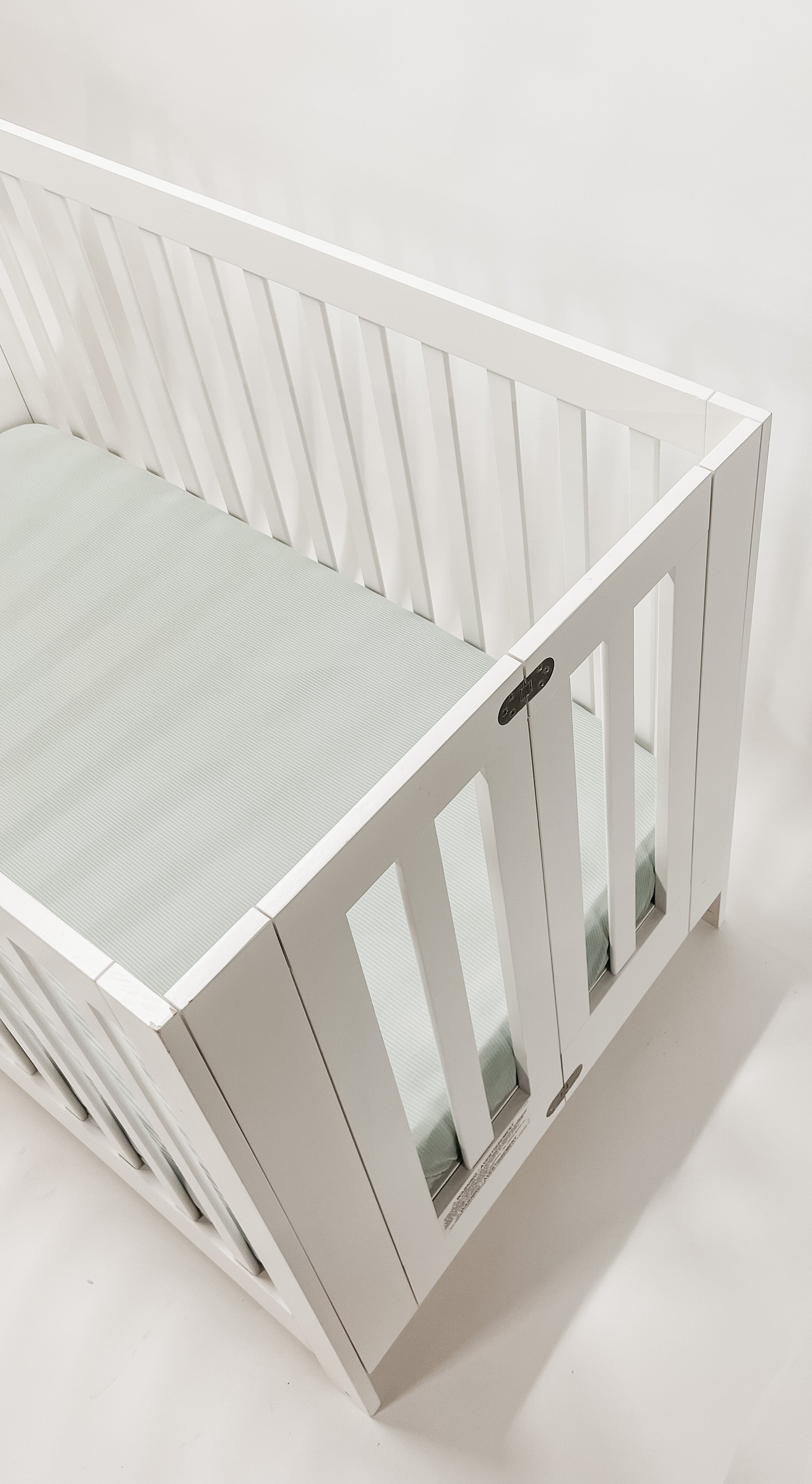 Seafoam Ribbed Crib Sheet