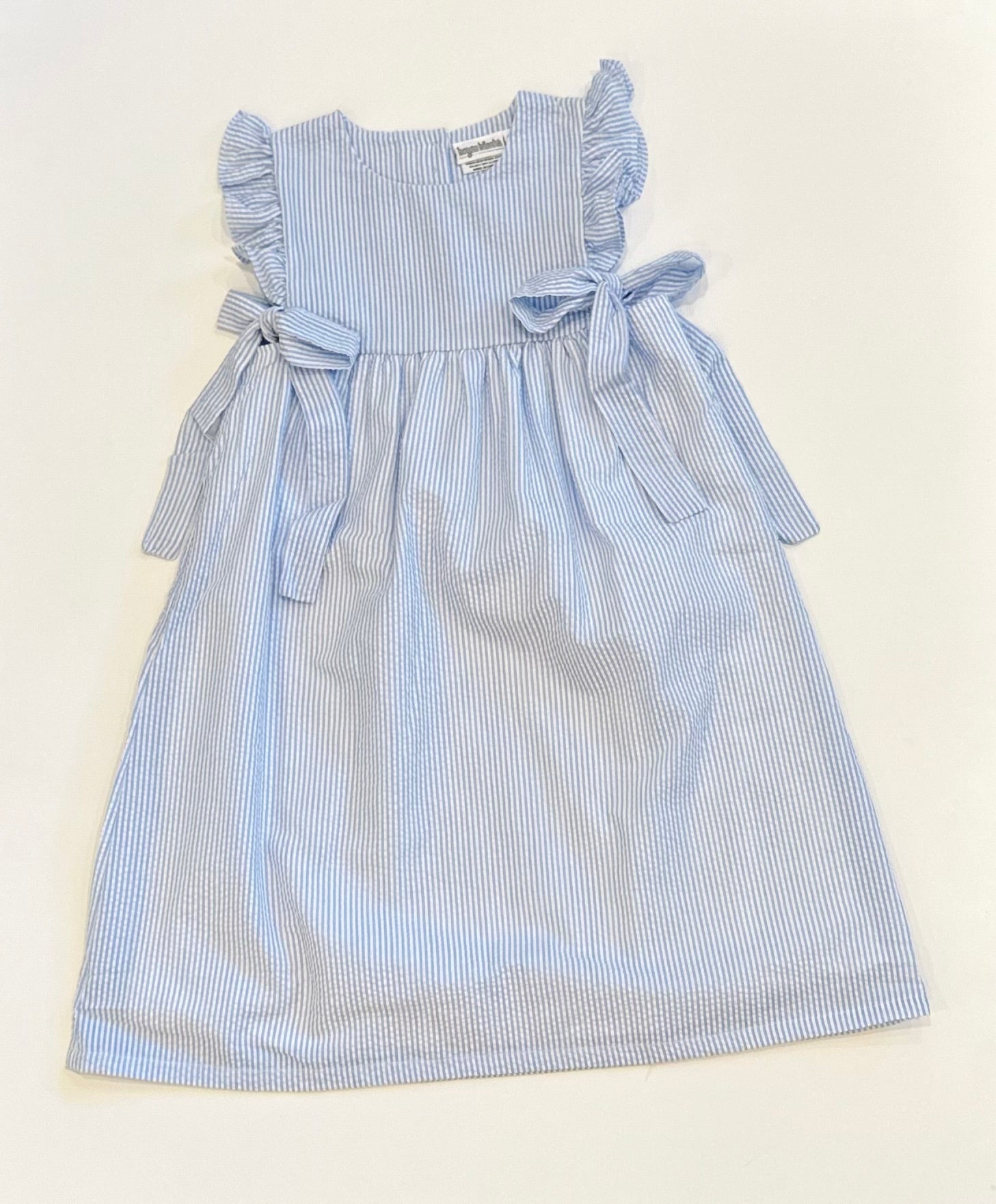 Side Tie Dress - Seersucker