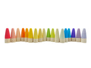 18 Pcs Stained Wooden Stick Gnomes Set