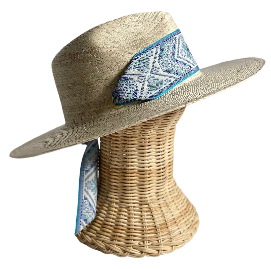 Vintage Embroidered Azure Ribbon - Short