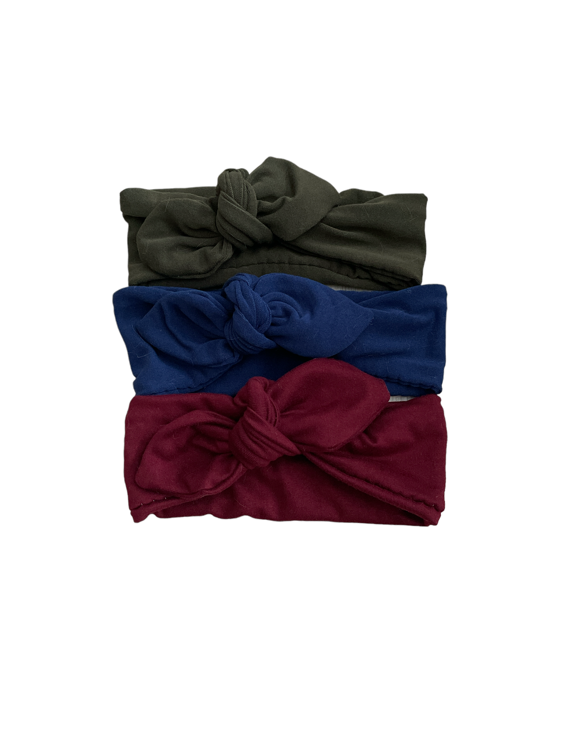 Knot Bow Headband - Olive, Navy, Cranberry