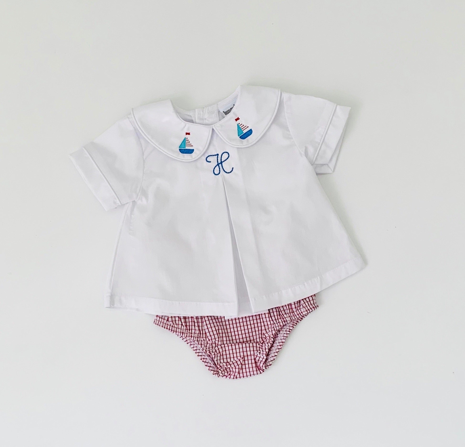 Pleated Peter Pan Diaper Shirt - Boy